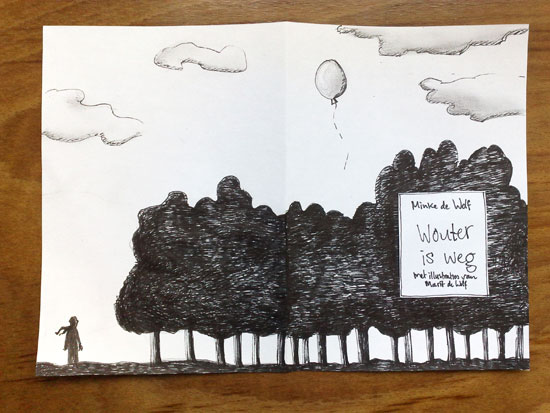 schetsboekomslag kinderboek illustratie Marit de Wolf