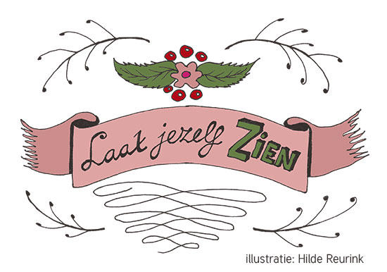 Laat jezelf zien, geïllustreerde quote